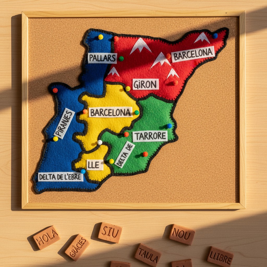 Una imagen de una pegatina de la región del País Vasco que muestra los diferentes departamentos de Gipuzkoa, Vizcaya y Álava.